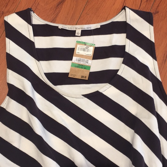 Rachel Roy Black&White Strip summer dress - Picture 2 of 7